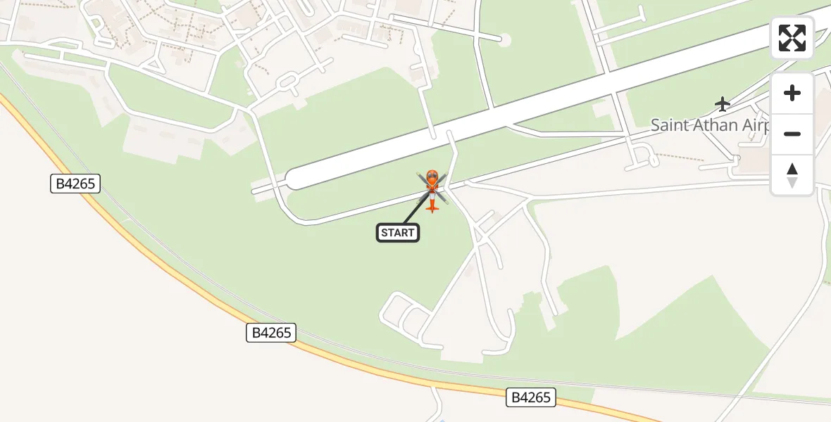 Flight route Coastguard Helicopter MOD St Athan - MOD St Athan, 18 June 2026, 13:37
