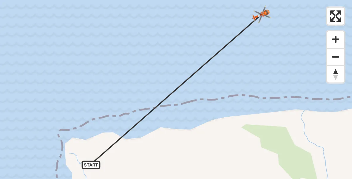 Flight route Coastguard Helicopter Inner Seas - Inner Seas, 19 June 2026, 12:53