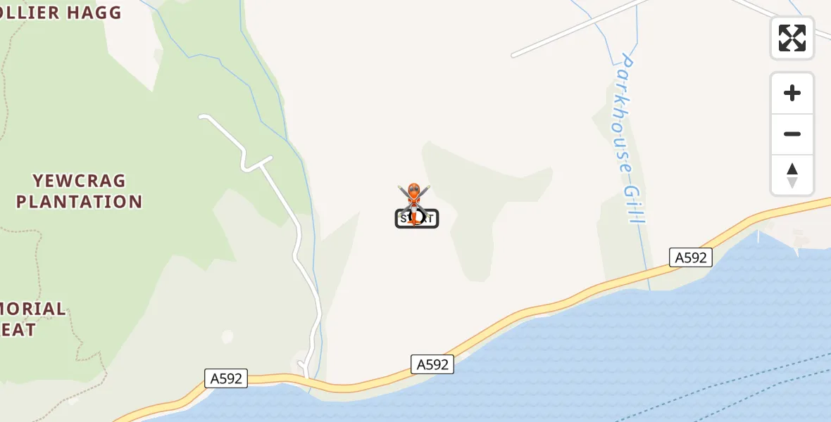 Flight route Coastguard Helicopter Matterdale - Watermillock, 19 June 2026, 13:53