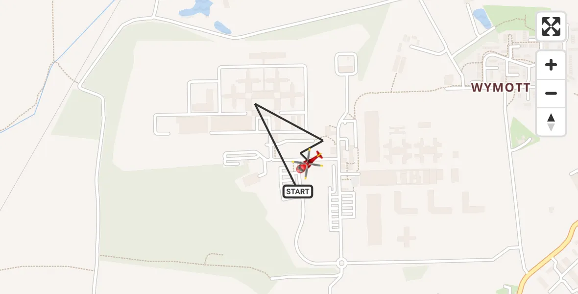 Flight route Air Ambulance Helicopter Chorley - Chorley, 19 June 2026, 16:18