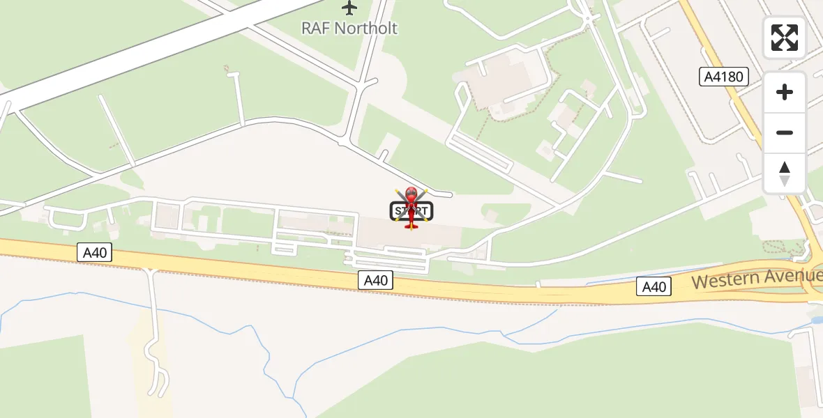 Flight route Air Ambulance Helicopter RAF Northolt - RAF Northolt, 20 June 2026, 07:24