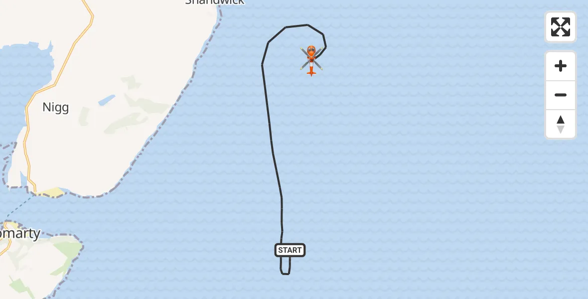 Flight route Coastguard Helicopter North Sea - North Sea, 20 June 2026, 09:42