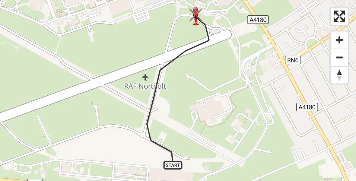 Flight route Air Ambulance Helicopter RAF Northolt - RAF Northolt, 20 June 2026, 11:16