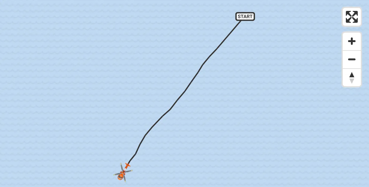 Flight route Coastguard Helicopter Inner Seas - Inner Seas, 20 June 2026, 14:21