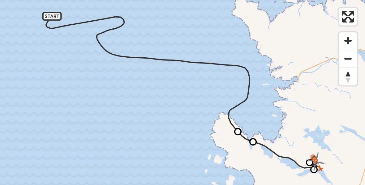 Flight route Coastguard Helicopter Inner Seas - Highland, 20 June 2026, 14:26