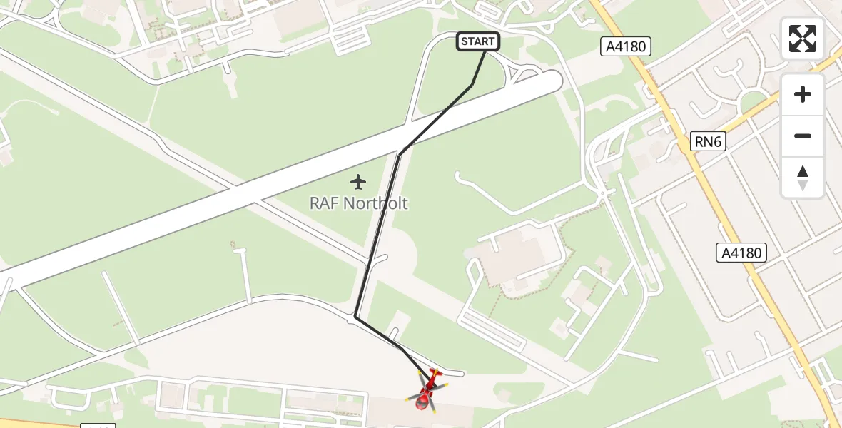 Flight route Air Ambulance Helicopter RAF Northolt - RAF Northolt, 20 June 2026, 16:47