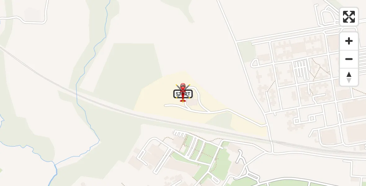Flight route Air Ambulance Helicopter RAF Cosford - Cosford, 21 June 2026, 08:01