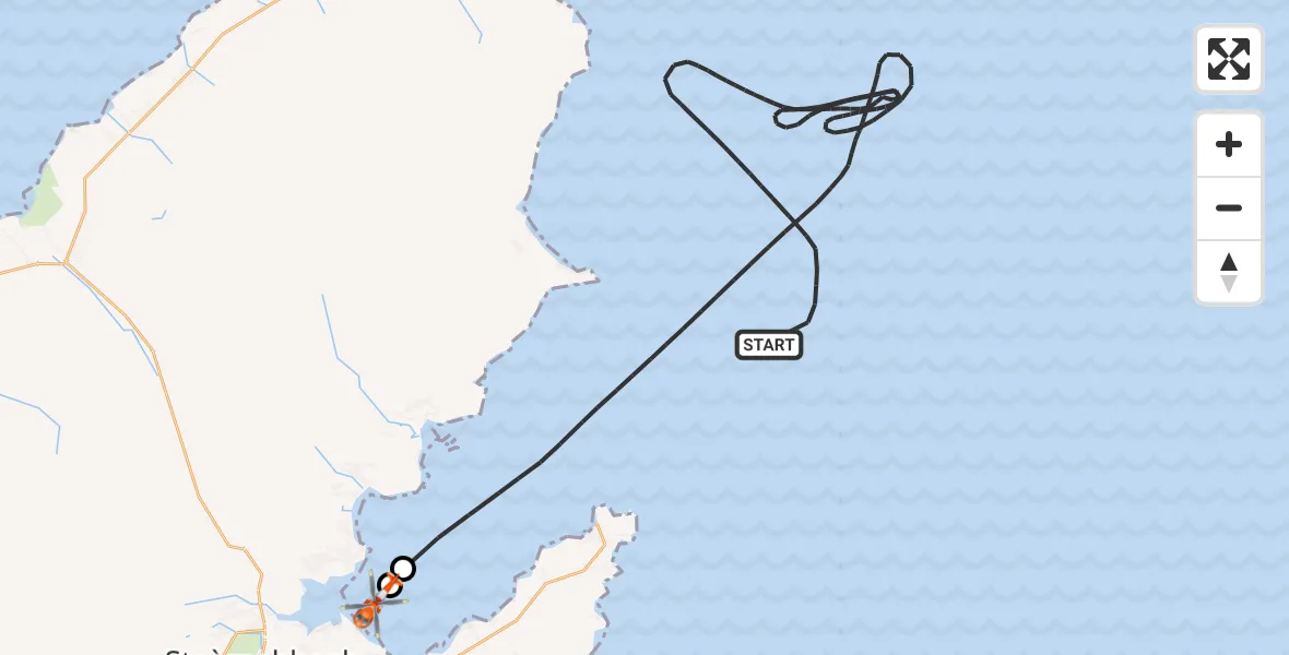 Flight route Coastguard Helicopter Inner Seas - Mealabost, 21 June 2026, 13:45