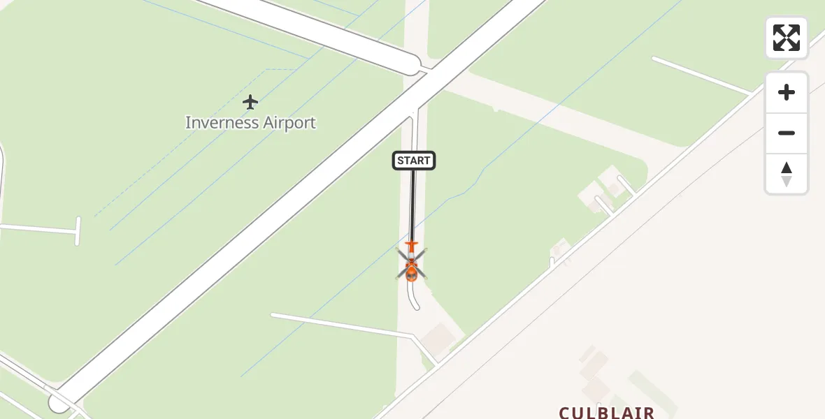 Flight route Coastguard Helicopter Inverness Airport - Inverness Airport, 22 June 2026, 10:42