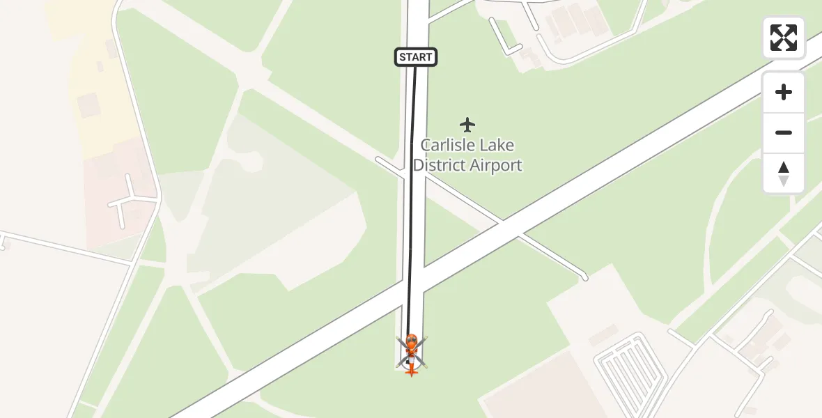 Flight route Coastguard Helicopter Carlisle Lake District Airport - Carlisle Lake District Airport, 22 June 2026, 13:12
