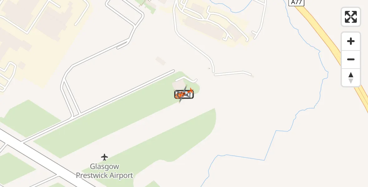 Flight route Coastguard Helicopter Glasgow Prestwick Airport - Glasgow Prestwick Airport, 22 June 2026, 16:35