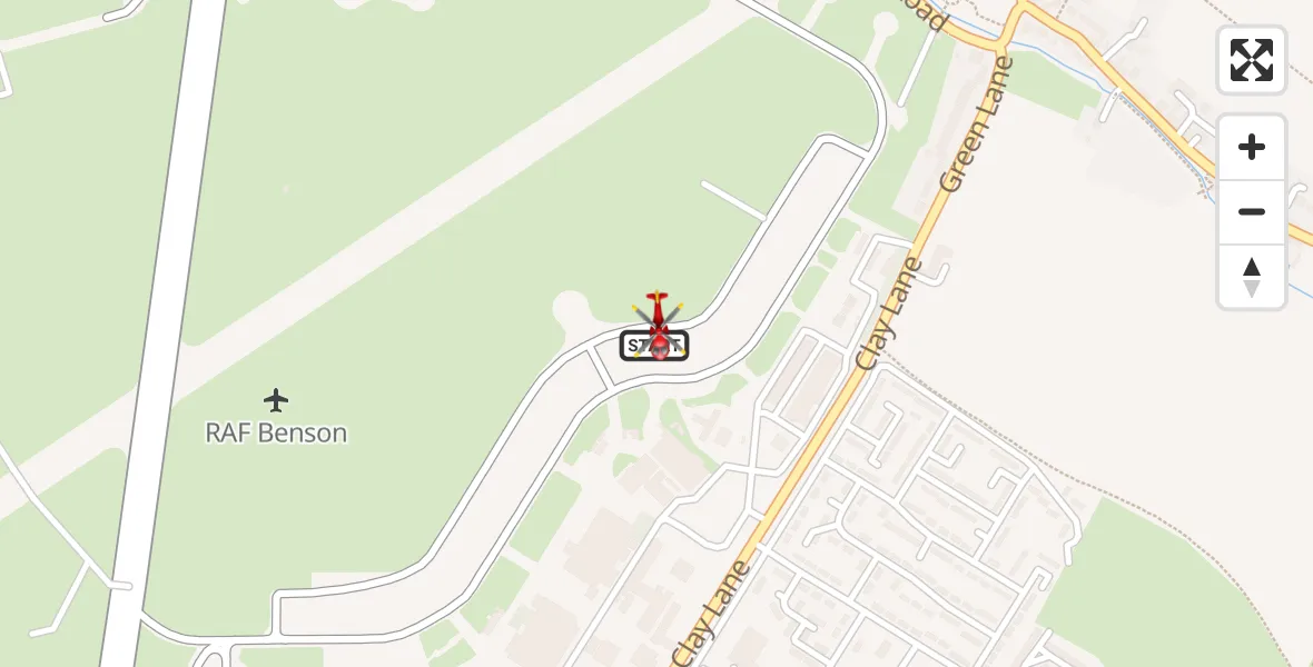 Flight route Air Ambulance Helicopter RAF Benson - RAF Benson, 22 June 2026, 16:43