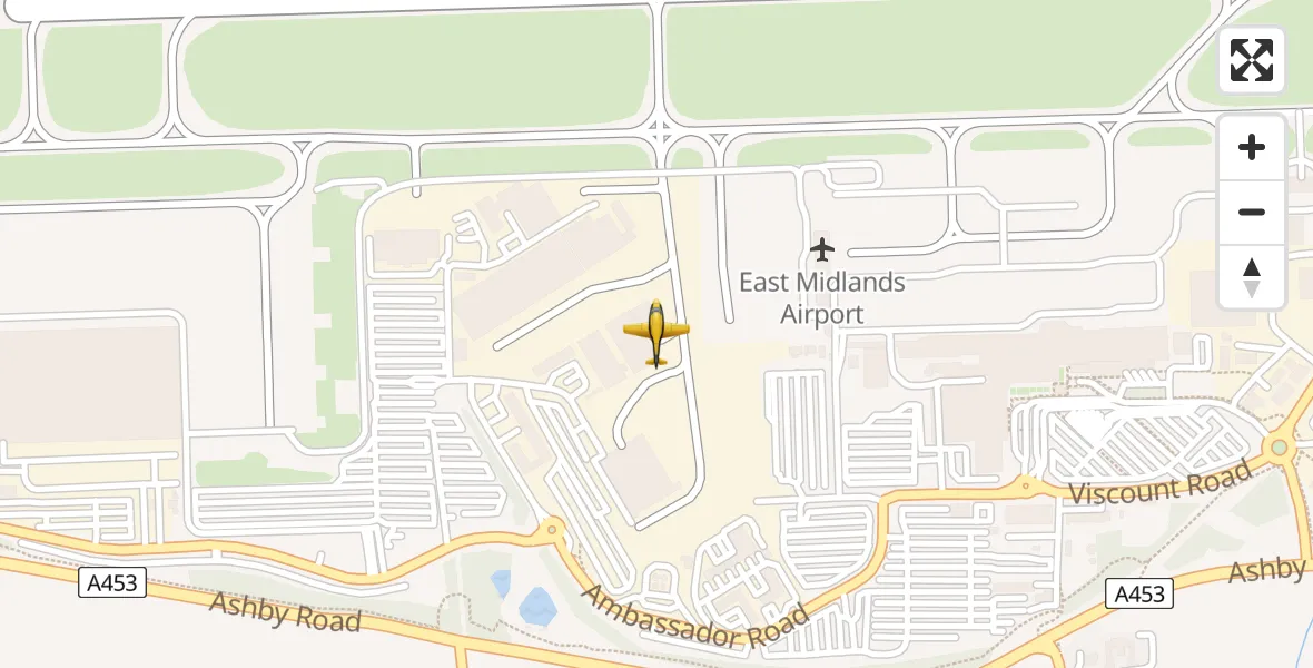 Flight route Police Aircraft East Midlands Airport - East Midlands Airport, 22 June 2026, 19:01