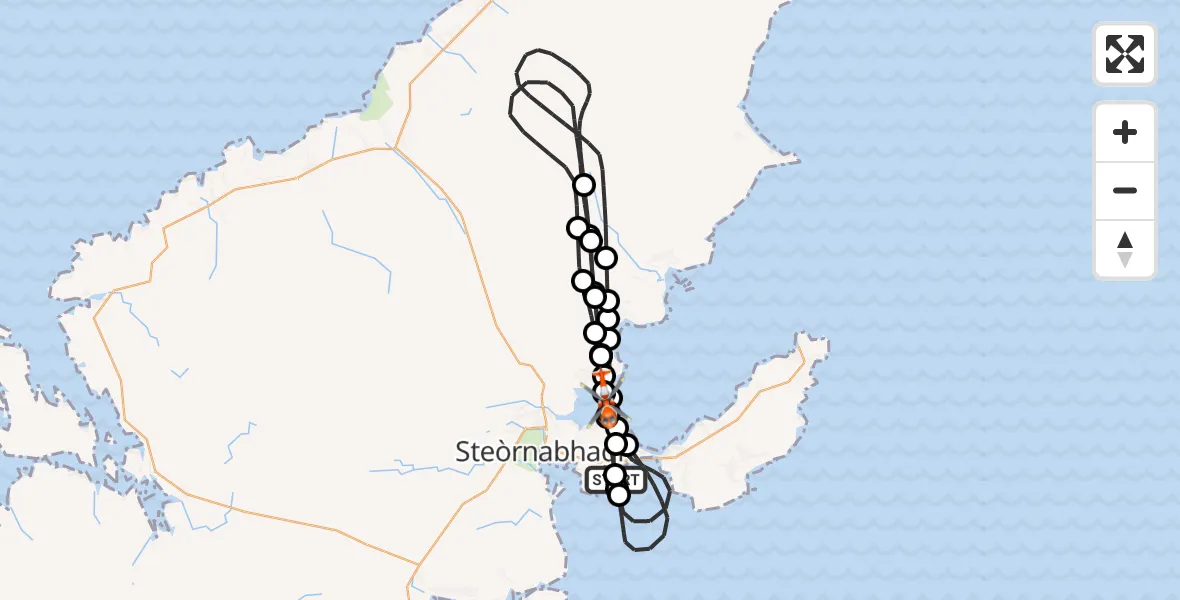 Flight route Coastguard Helicopter Tolm - Steinis, 23 June 2026, 08:51
