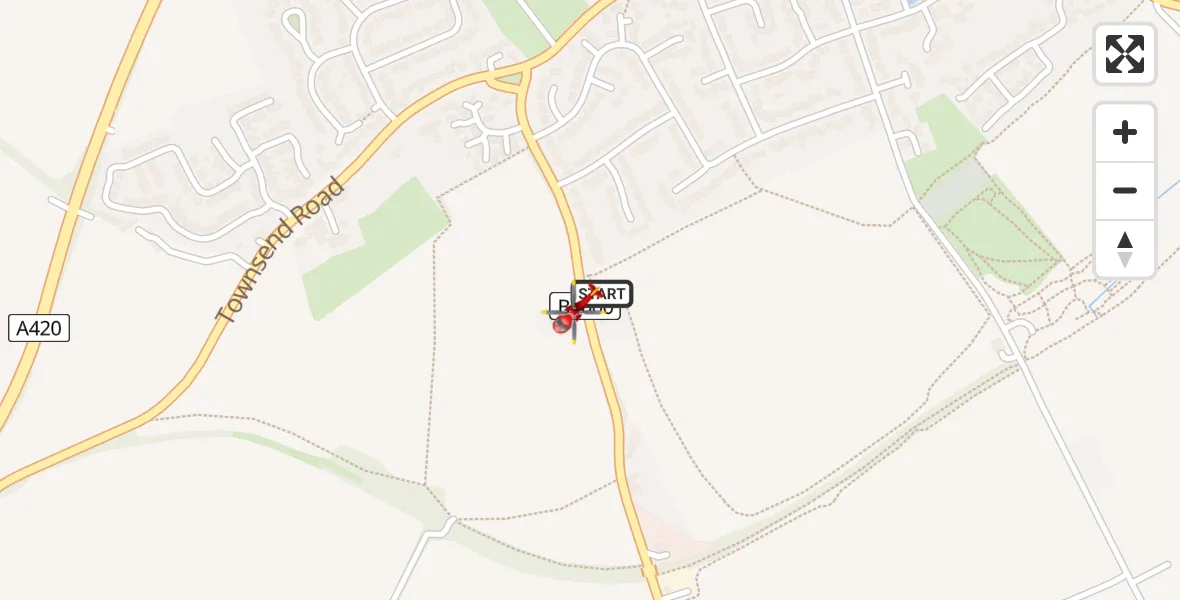 Flight route Air Ambulance Helicopter Shrivenham - Shrivenham, 23 June 2026, 09:29