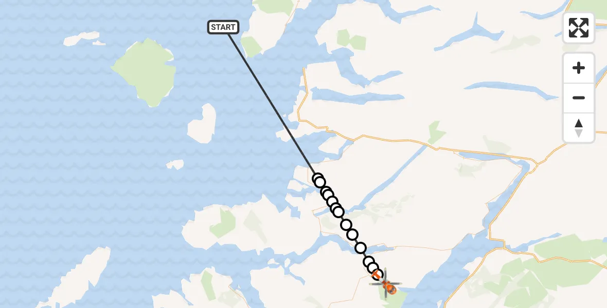 Flight route Coastguard Helicopter Inner Seas - Ardgour, 23 June 2026, 17:22