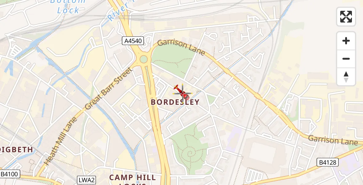 Flight route Air Ambulance Helicopter Highgate - Highgate, 23 June 2026, 19:59