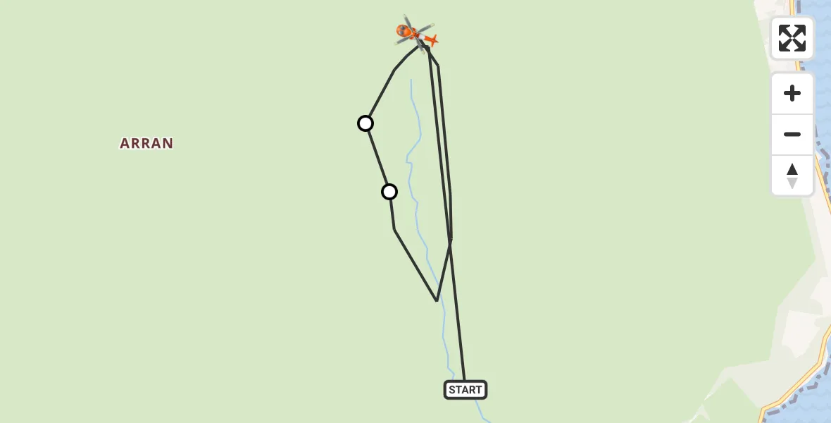 Flight route Coastguard Helicopter North Ayrshire - North Ayrshire, 24 June 2026, 10:02