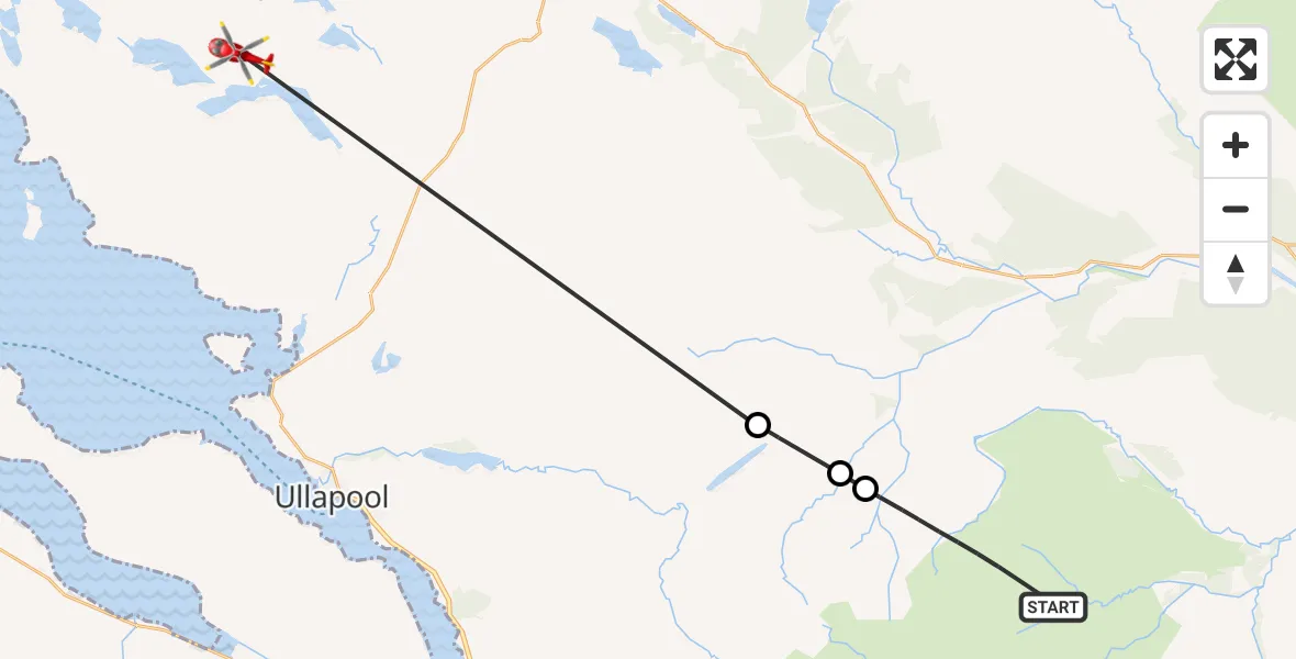 Flight route Air Ambulance Helicopter Highland - Highland, 24 June 2026, 10:15