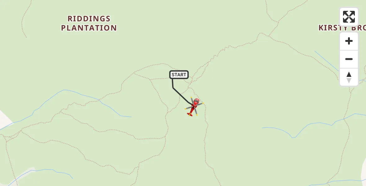 Flight route Air Ambulance Helicopter Dockray - Dockray, 24 June 2026, 11:58