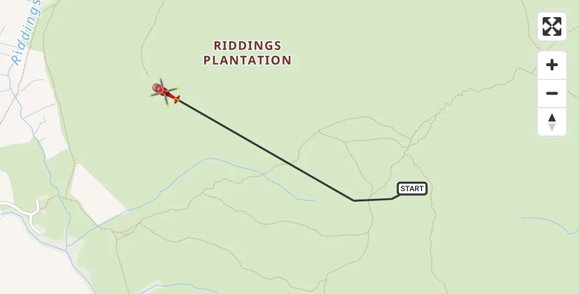 Flight route Air Ambulance Helicopter Dockray - Dockray, 24 June 2026, 13:23