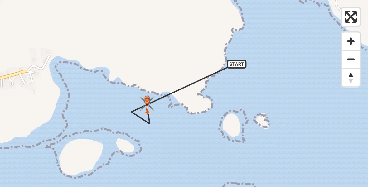 Flight route Coastguard Helicopter Inner Seas - Inner Seas, 24 June 2026, 15:44