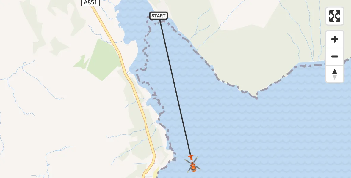 Flight route Coastguard Helicopter Duisdalemore - Duisdeil Mòr - Duisdalemore - Duisdeil Mòr, 24 June 2026, 17:56