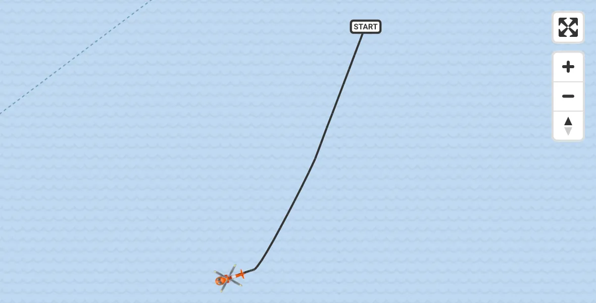 Flight route Coastguard Helicopter North Sea - North Sea, 25 June 2026, 12:53