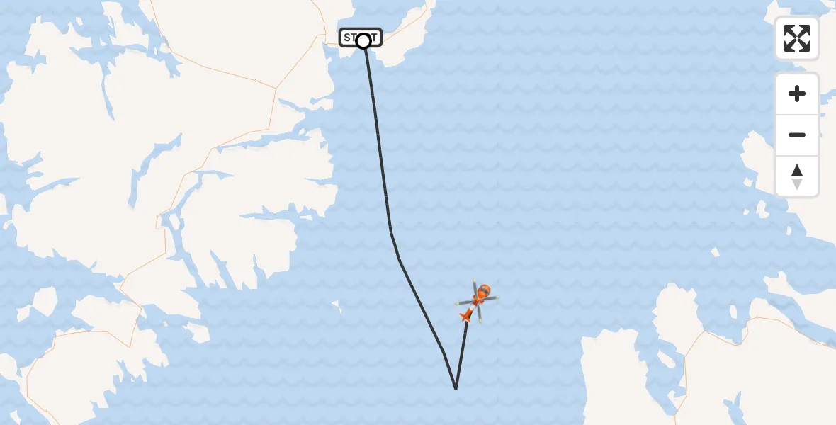 Flight route Coastguard Helicopter Mealabost - Inner Seas, 26 June 2026, 14:07