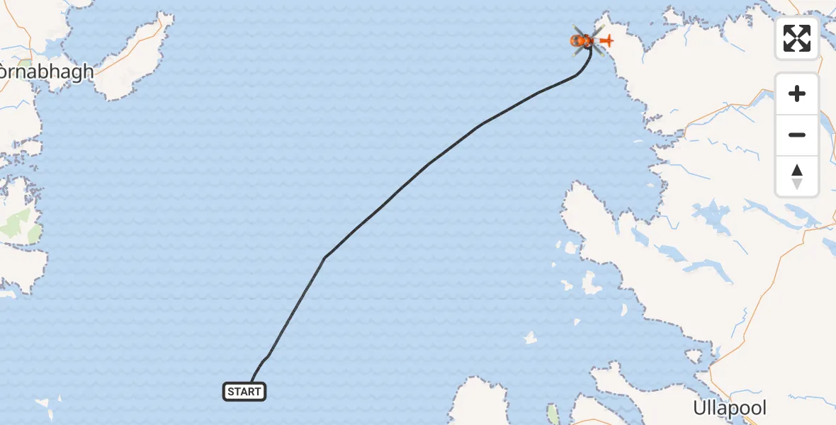 Flight route Coastguard Helicopter Inner Seas - Inner Seas, 26 June 2026, 14:31
