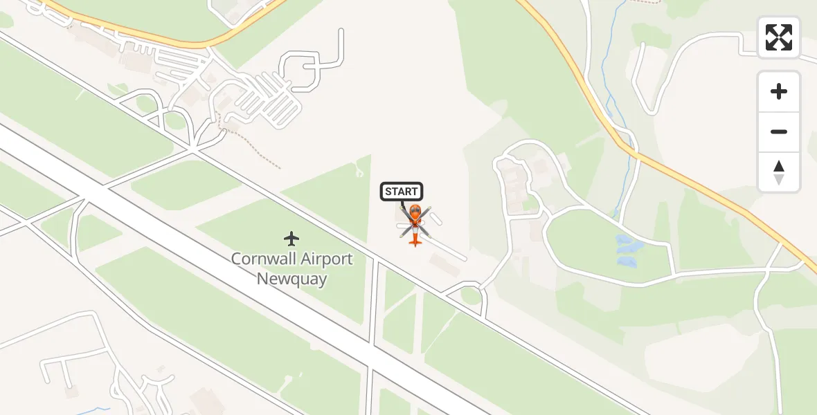 Flight route Coastguard Helicopter Cornwall Airport Newquay - Cornwall Airport Newquay, 27 June 2026, 07:08