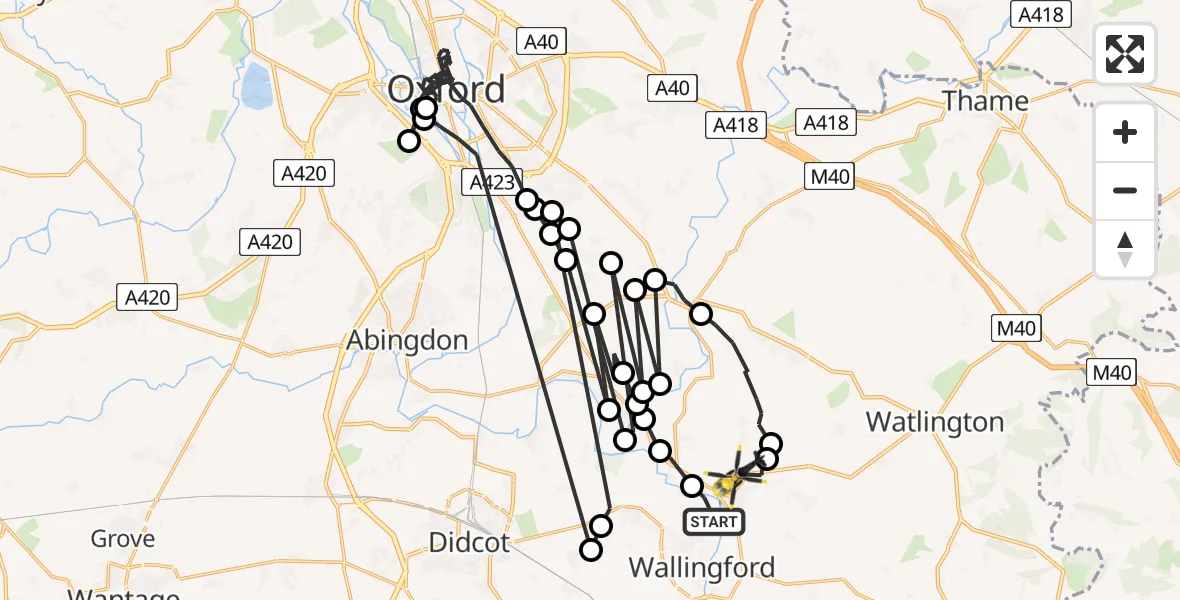 Flight route Police Helicopter Benson - Berrick Salome, 27 June 2026, 16:58