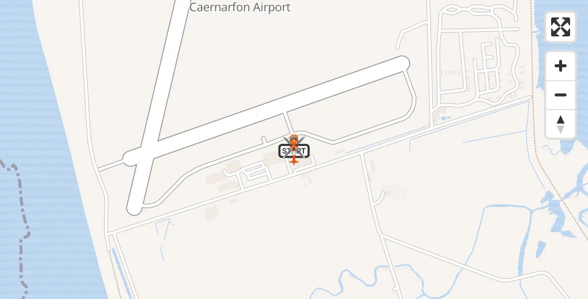 Flight route Coastguard Helicopter Caernarfon Airport - Caernarfon Airport, 28 June 2026, 00:35