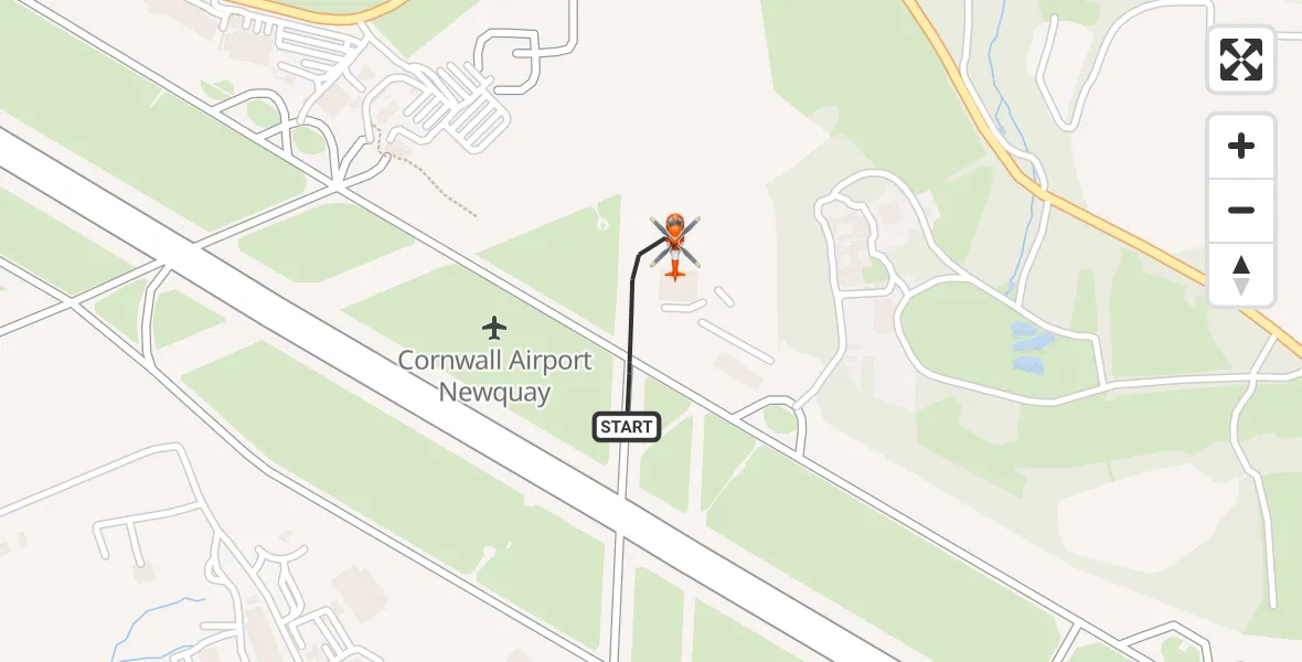 Flight route Coastguard Helicopter Cornwall Airport Newquay - Cornwall Airport Newquay, 28 June 2026, 04:00