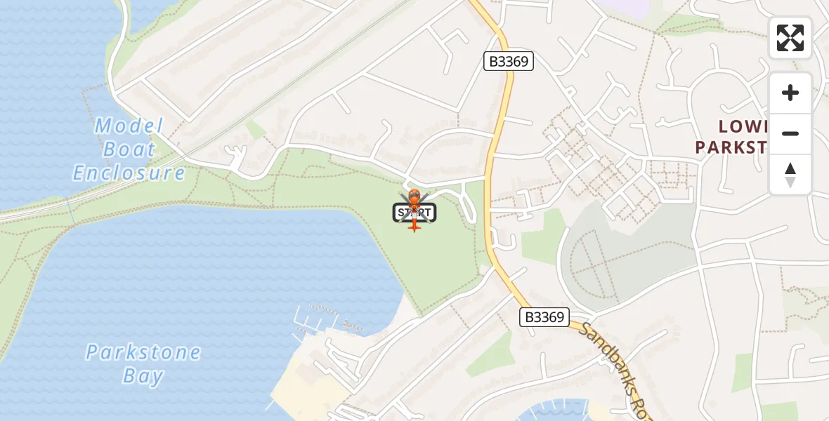 Flight route Coastguard Helicopter Poole - Poole, 28 June 2026, 11:47