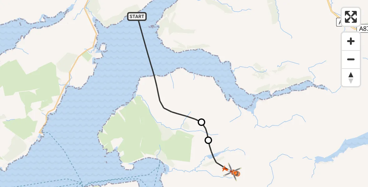 Flight route Coastguard Helicopter Inner Seas - Torc-choire, 28 June 2026, 13:19
