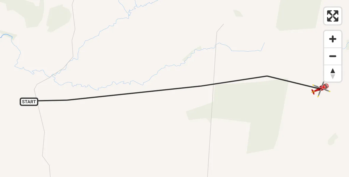 Flight route Air Ambulance Helicopter Kingwater - Kingwater, 28 June 2026, 13:45
