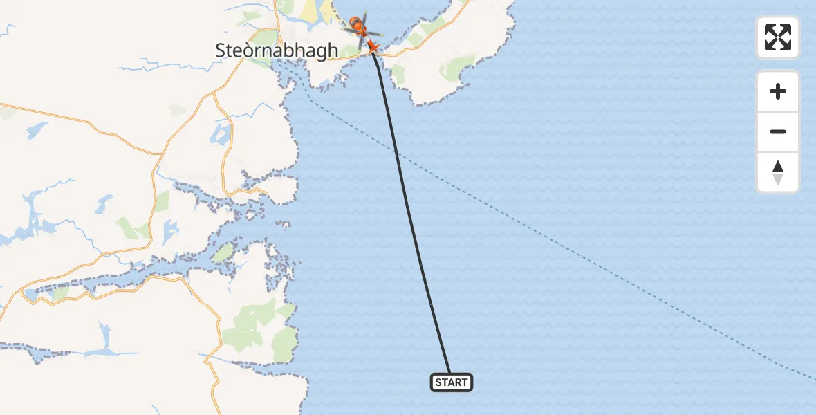 Flight route Coastguard Helicopter Inner Seas - Inner Seas, 28 June 2026, 15:28
