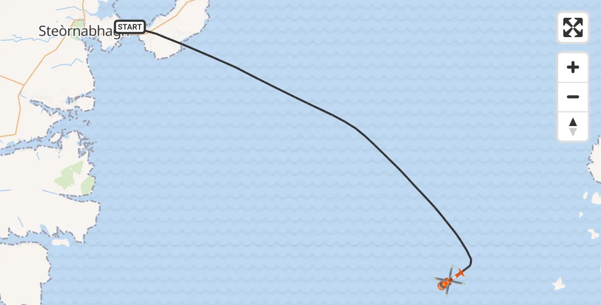 Flight route Coastguard Helicopter Inner Seas - Inner Seas, 28 June 2026, 16:44