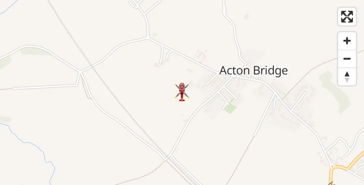 Flight route Air Ambulance Helicopter Acton Bridge - Acton Bridge, 28 June 2026, 18:13