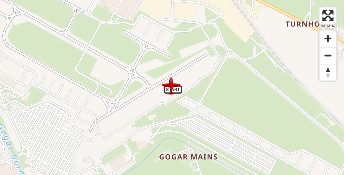 Flight route Air Ambulance Aircraft Edinburgh Airport - Edinburgh Airport, 28 June 2026, 20:33