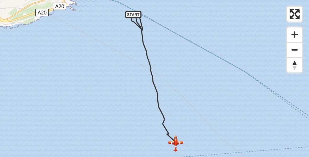 Flight route Coastguard Drone English Channel - English Channel, 29 June 2026, 06:13