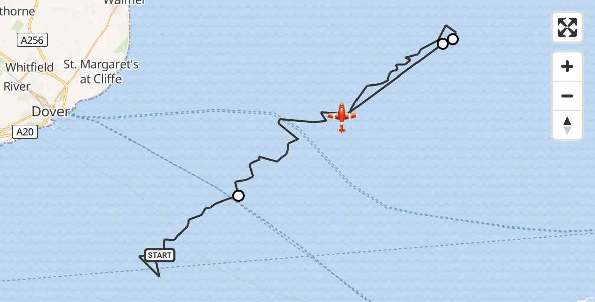 Flight route Coastguard Drone English Channel - North Sea, 29 June 2026, 07:06