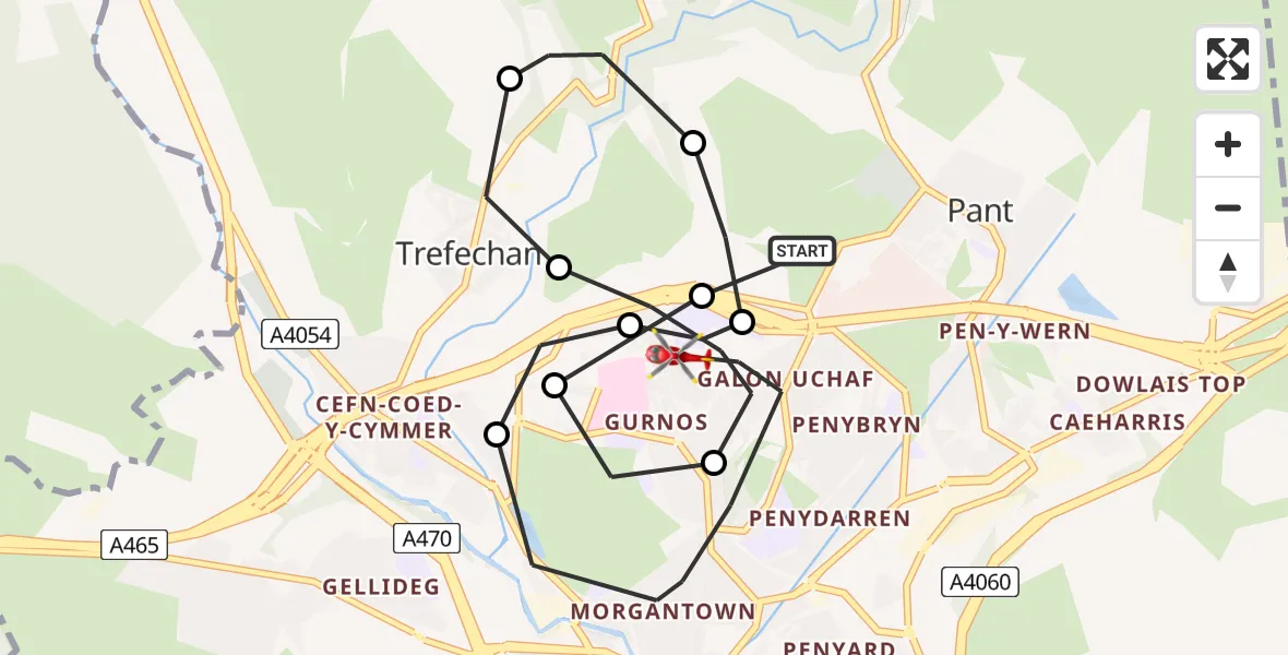 Flight route Air Ambulance Helicopter Pant - Prince Charles Hospital Helipad, 29 June 2026, 11:06