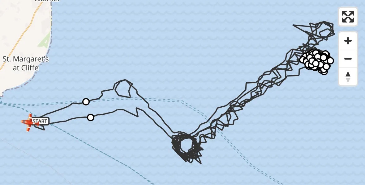 Flight route Coastguard Drone English Channel - English Channel, 30 June 2026, 06:08