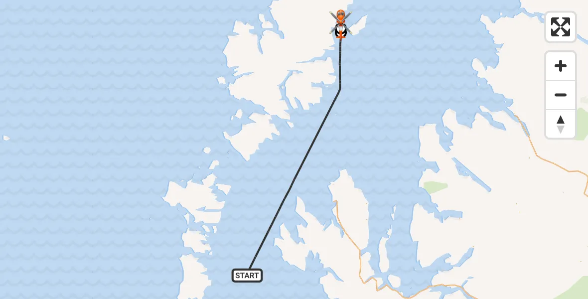 Flight route Coastguard Helicopter Inner Seas - Stornoway Airport, 30 June 2026, 15:13