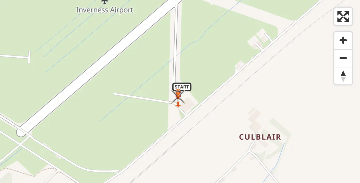 Flight route Coastguard Helicopter Inverness Airport - Inverness Airport, 30 June 2026, 15:40