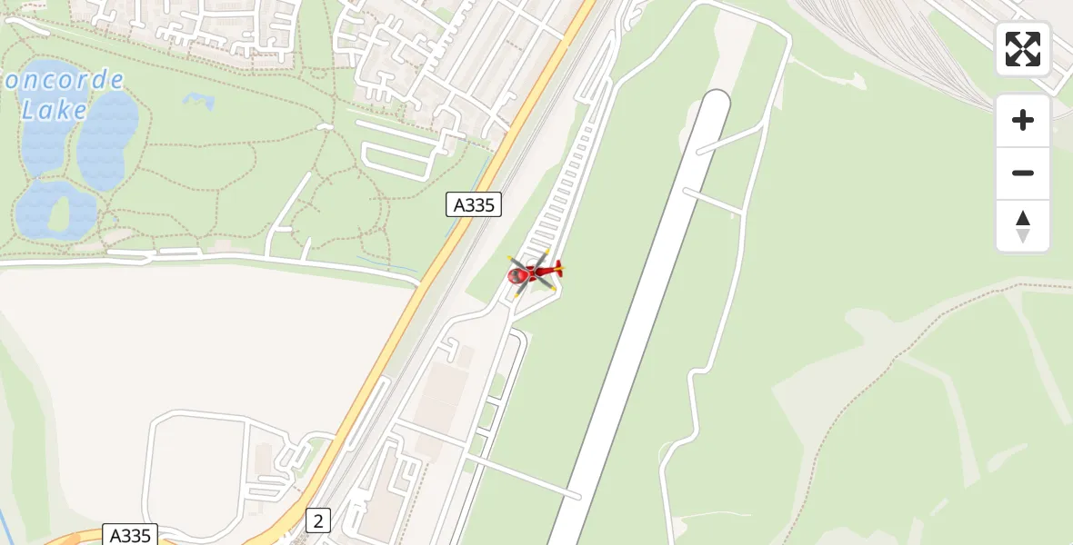 Flight route Air Ambulance Helicopter Southampton Airport - Southampton Airport, 30 June 2026, 16:06