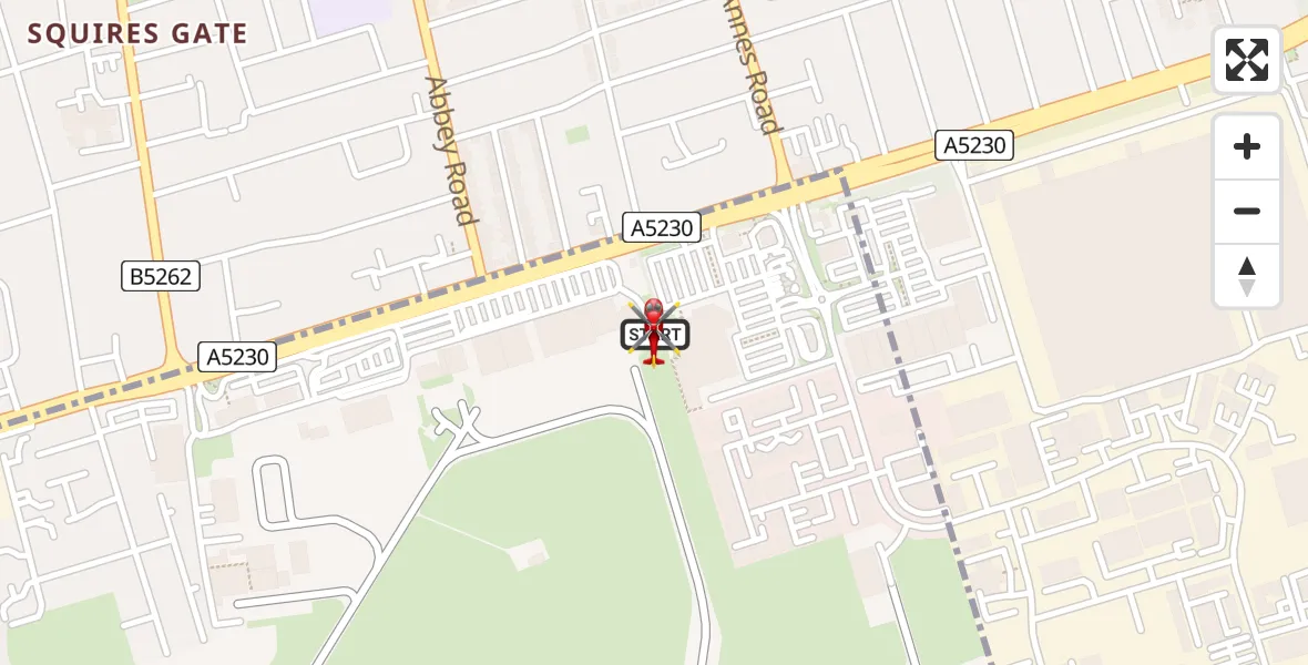 Flight route Air Ambulance Helicopter Blackpool Airport - Blackpool Airport, 30 June 2026, 18:41