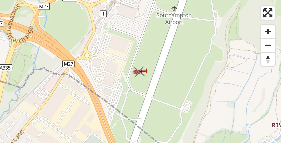 Flight route Air Ambulance Helicopter Southampton Airport - Southampton Airport, 30 June 2026, 21:49